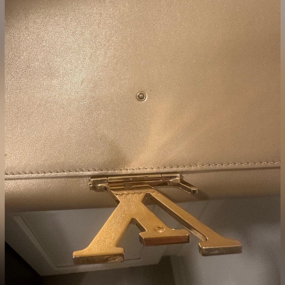 Louis Vuitton Metallic Gold Logo Clutch - Picture 8 of 14